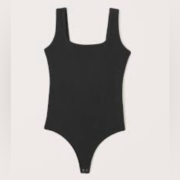 Abercrombie & Fitch Tops - Abercrombie Black Cotton-Blend Seamless Tank Bodysuit